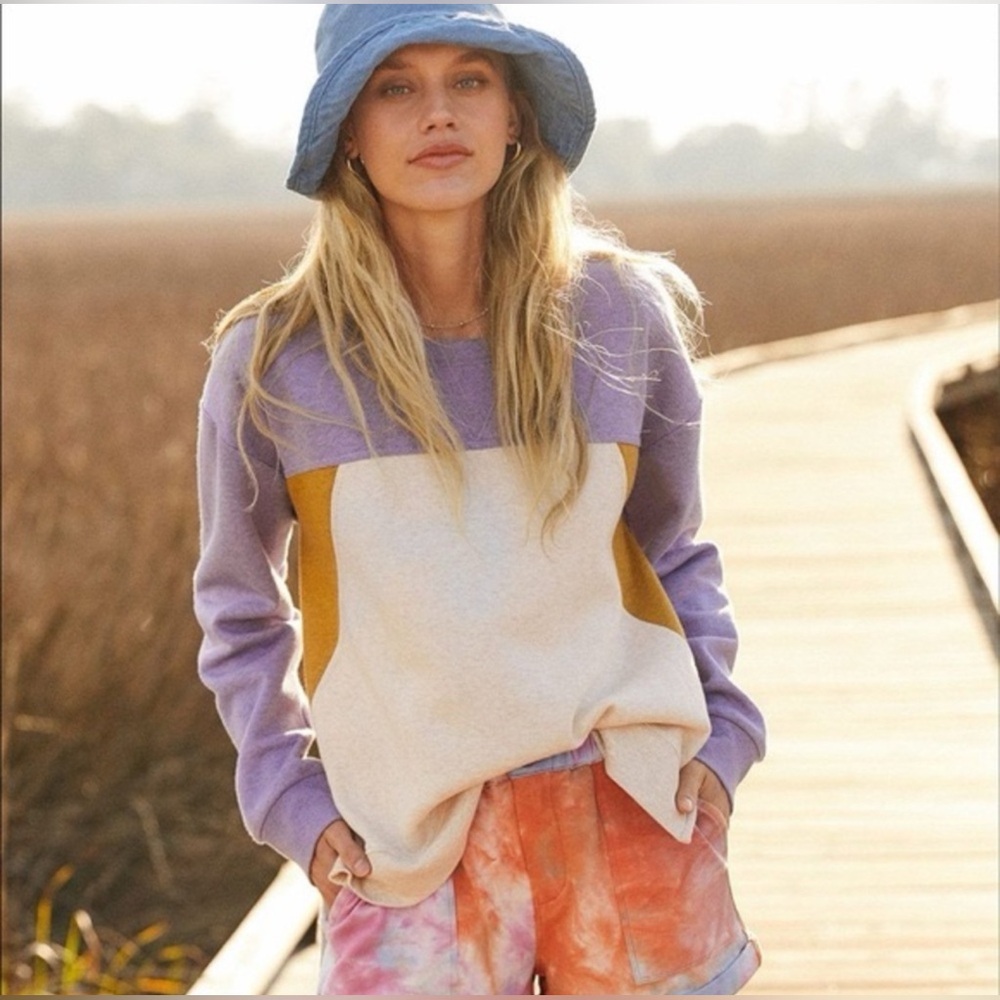 Saturday Sunday Colorblock Crew Neck Sweater
